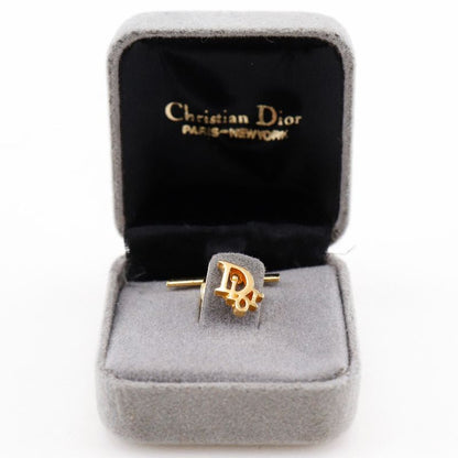 [dior] Christian Dior Tie Tack Logo Pin Brooch Gold Plated Men's Tie Pin