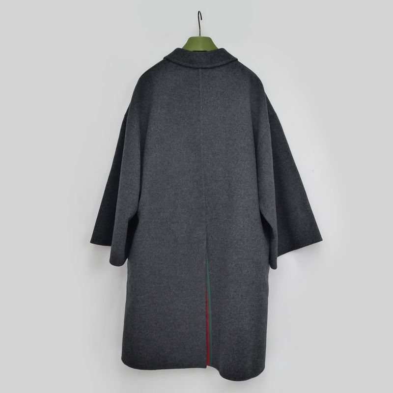 Gucci Wool Long Coat 40 Size Gray 797050 24-25aw Women's Outerwear