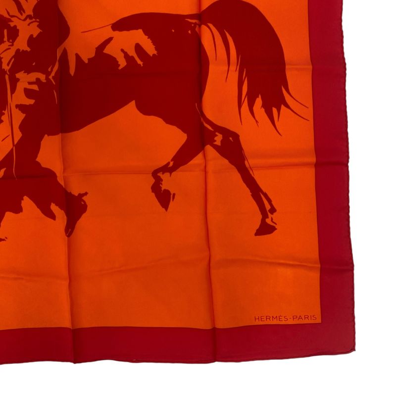 Hermes Scarf Silk Zingaro Tokyo 2005 Zingaro Tokyo 2005 Orange