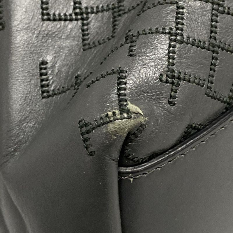 Bottega Veneta Intrecciato Dark Gray Leather Handbag