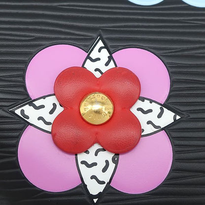 Louis Vuitton Long Wallet Flower Zippy Wallet Epi Leather Noir Black Gold