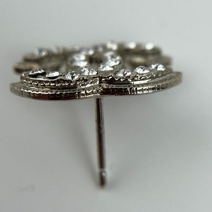 Chanel Coco Mark Accessories Earrings Silver A11V Vintage Ladies
