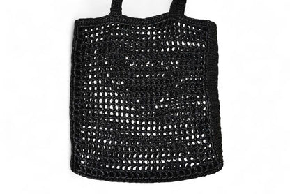 Prada Tote Prada Bag Logo Raffia Cago Black White 1bg393