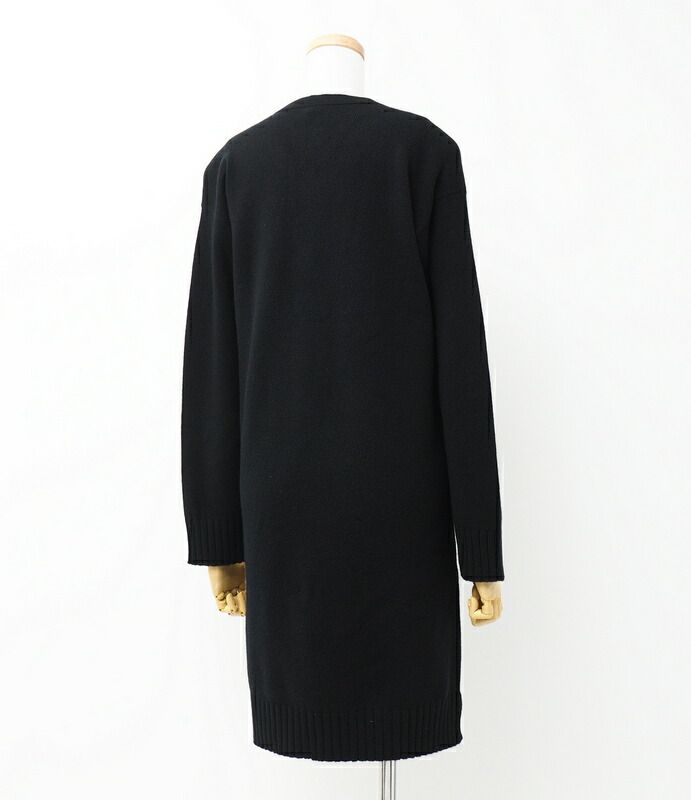 Hermes Dress Size 36 Total Cashmere Knit Dress Long Sleeves V Neck Made In