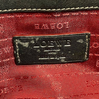 Loewe Anagram Black Leather Bag Clutch Bag Men's