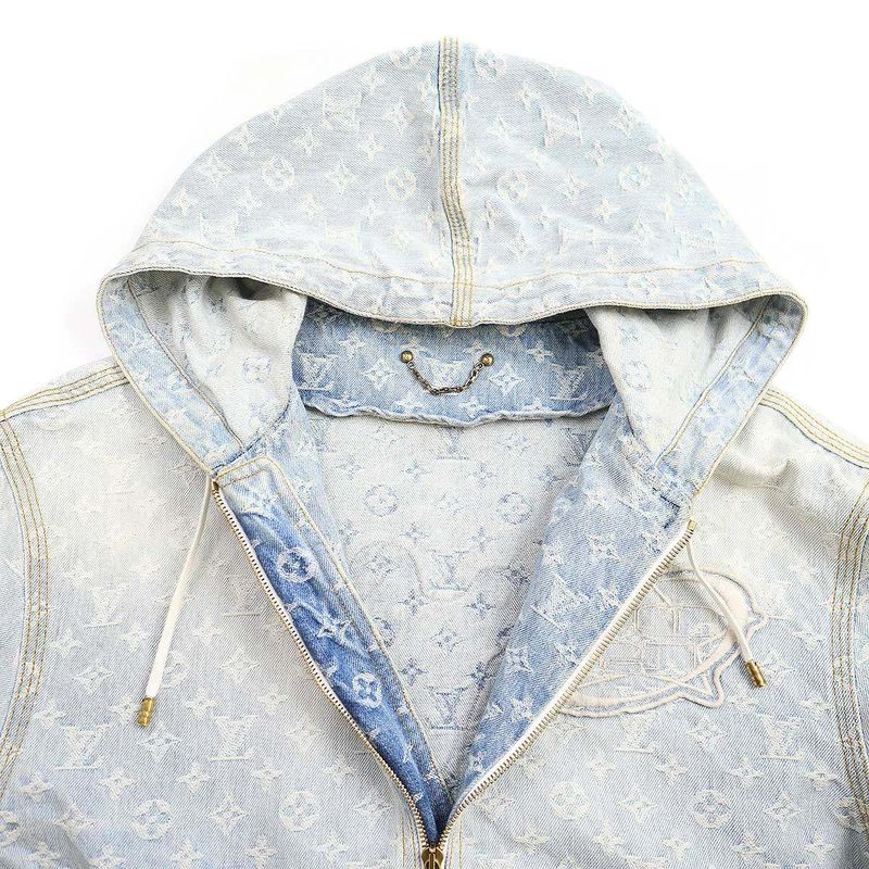 Louis Vuitton 21aw Nba Monogram Zip-Up Hoodie Jacket Uzd Hla01w Blue 44