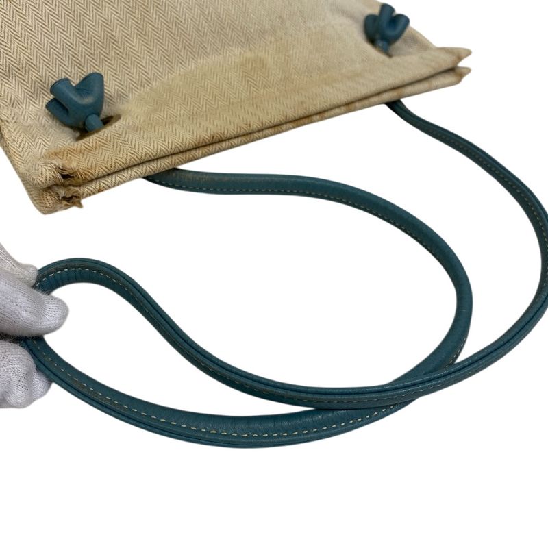 Hermes Aline PM Toile Shoulder Bag Oblique Shoulder Brand Ladies Blue Ladies