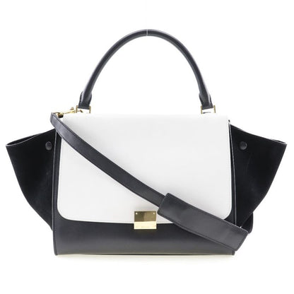 Celine Trapeze Medium 1695430ta Calf And Suede Black/white Ladies Handbag