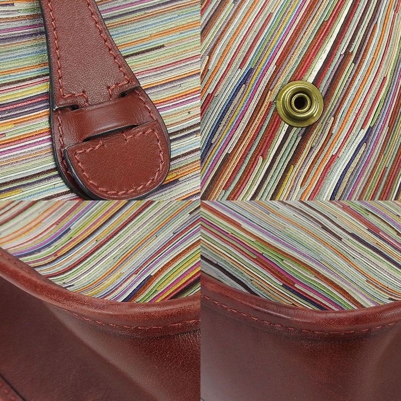 Hermes Shoulder Bag Shoulder Evelyne 1PM □F Engraved Vibrato Bordeaux Leather