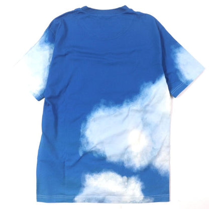 Louis Vuitton 20AW 100% Cotton Cloud Print Crew Neck LV Logo Short Sleeve Blue