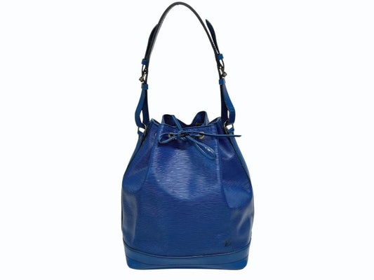 Louis Vuitton Shoulder Bag Epi Noe Blue Gold