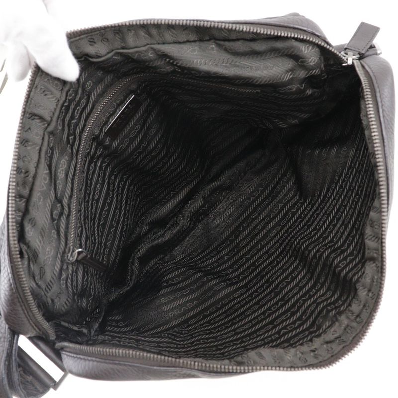 Prada Messenger Bag Calf Brown Men's Shoulder Bag