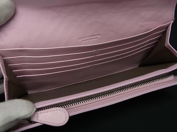 Bottega Veneta Intrecciato Leather Foldable Long Wallet Coin Purse