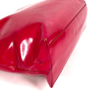 Prada Handbag Triangle Logo Triangle Logo Plate Enamel Pink