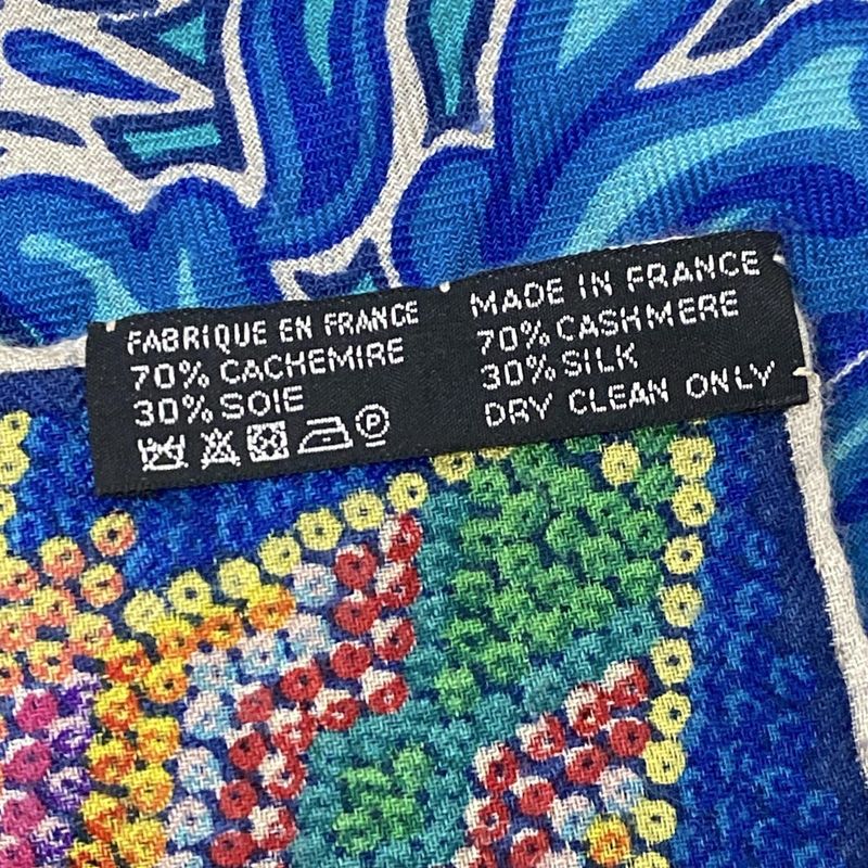 Hermes Stole (shawl) Carre Geant/shawl Carre 140 Blue×multi L'arbre Du Vent