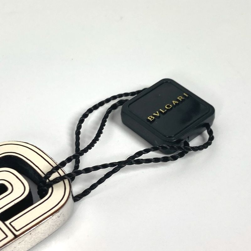 Bvlgari Bulgari Necklace Parentesi Logo Leather White