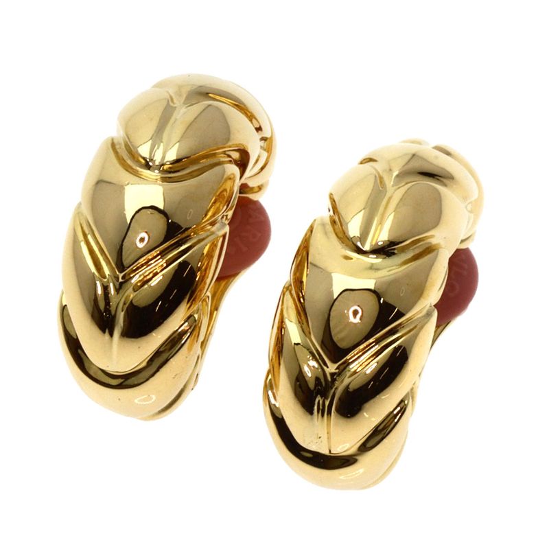 Bvlgari Bulgari Spiga Earring 18K Yellow Gold Ladies