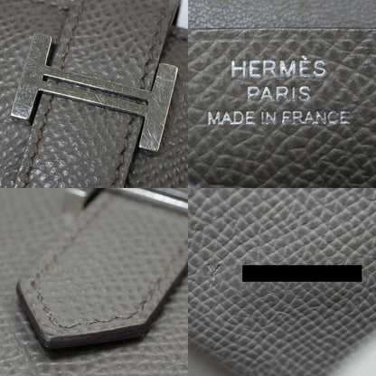 Hermes Bearn Mini Compact Wallet Ethane Silver-hardware Epson Y