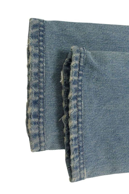 Fendi Flp201 A0X4 Zucca Damaged Washed Denim Pants Men's 31