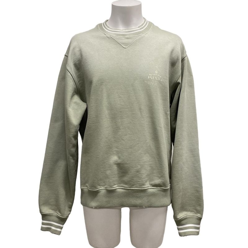 Prada Trainers Size S - Ujl69b Light Green And White Damaged / Sweatshirt / 24