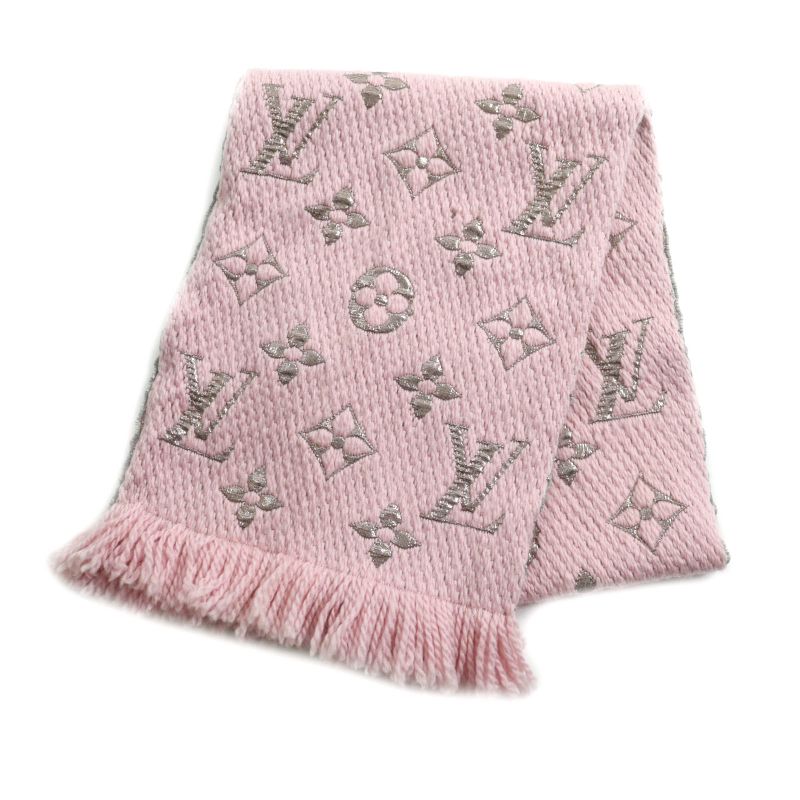 Louis Vuitton 2018 M70466 Logomania Silk Blend Rose Ballerine Monogram Scarf