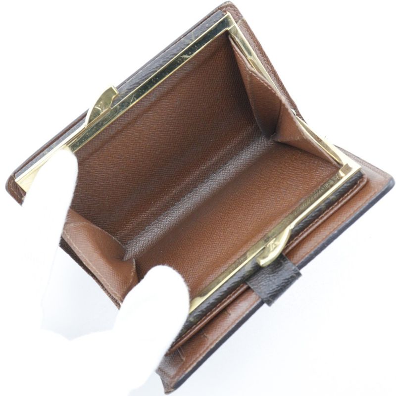 Louis Vuitton Porte Monet Vieux Viennois Clasp M61663 Monogram Canvas Brown