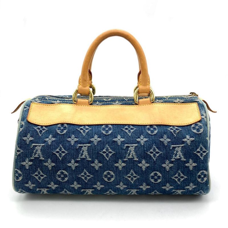 Louis Vuitton Neo Speedy Handbag Monogram Denim M95019 Blue Sp1025
