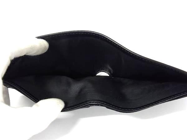 Gucci 233100 Interlocking G Leather Fold Wallet Men's Black Bk9579