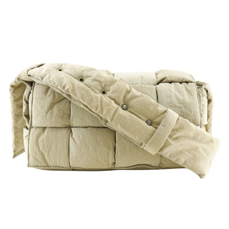 Bottega Veneta Bottega Veneta Padded Tech Cassette Maxi Intrecciato Nylon Khaki