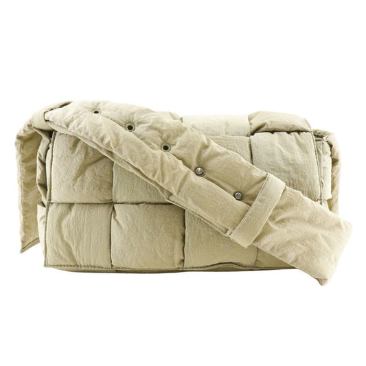 Bottega Veneta Bottega Veneta Padded Tech Cassette Maxi Intrecciato Nylon Khaki