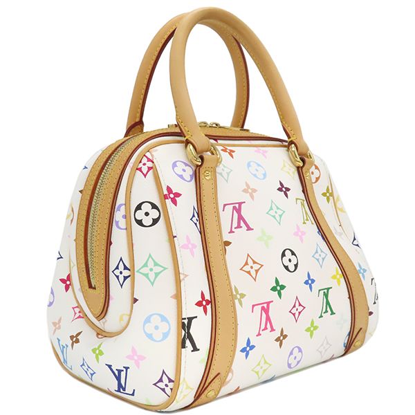 Louis Vuitton Handbag Priscilla Monogram Multicolor Bronze Gold Hardware White
