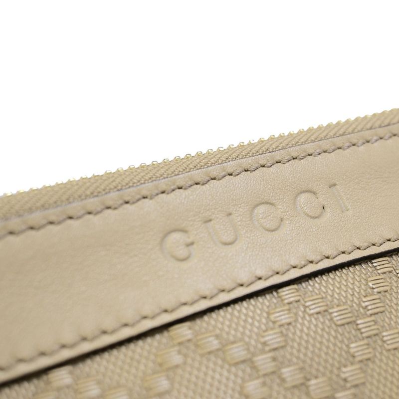 Gucci Pouch Diamante Beige Leather 67bs128