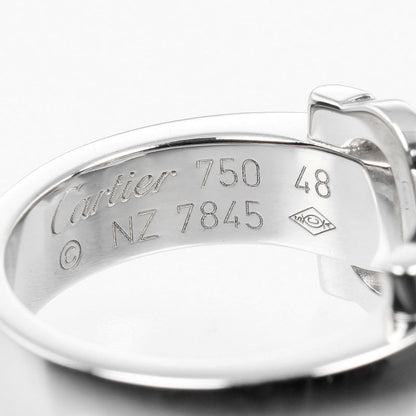Cartier 2C Boucleuse 18kwhite Gold X Diamonds #8 Ladies 9.27g Ring