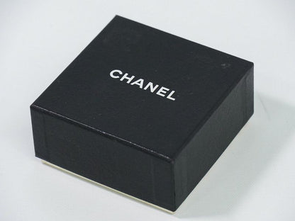 Authentic Chanel Logo Faux Pearl Earrings GP Gold Plated White Accessories