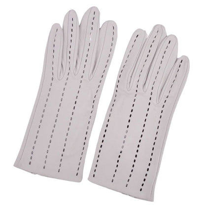 Hermes Gloves Stitched Perforated Lambskin