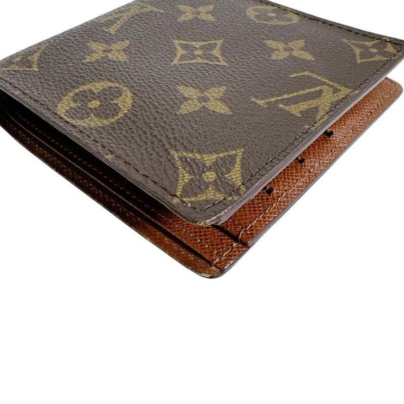 Louis Vuitton M61675 Monogram Portefeuille Marco Fold Wallet Louis Vuitton Brown