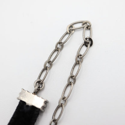 Christian DIOR Choker DIOR Rhinestone Velour Black Ladies With Box Yo649
