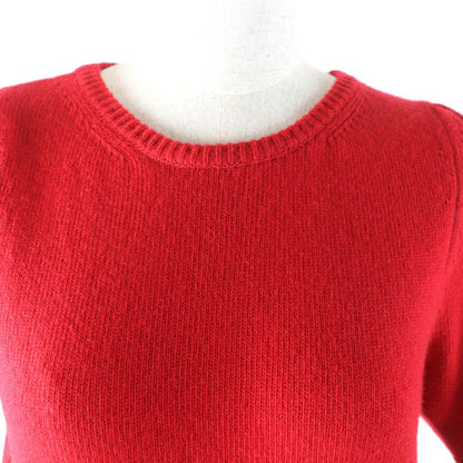 Celine 2a65p152i 100% Cashmere Sulky Embroidery Crew Neck Short Sleeve Knit