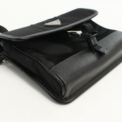 Prada 2zh108 Crossbody Shoulder Bag Nylon Saffiano Leather Men's