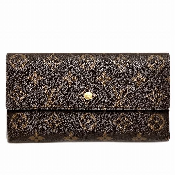 Louis Vuitton Monogram Portefeuille International M61217 Long Wallet Trifold