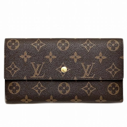 Louis Vuitton Monogram Portefeuille International M61217 Long Wallet Trifold