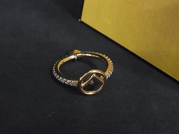 Fendi Fides Ring Accessory Size S (approx Size 12) Gold Fs2550