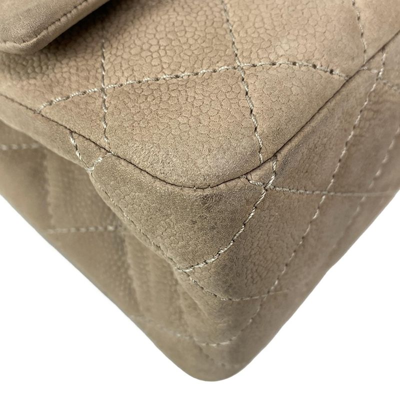 Chanel Shoulder Bag Matelasse /255 Beige Double Flap / Gold Hardware / Mademoise