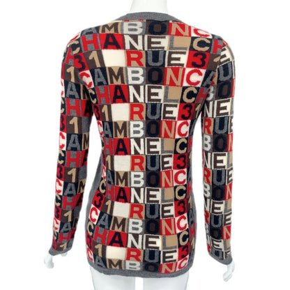 Chanel 100% Cashmere Knit Sweater 07A P31488k00484 Size 36