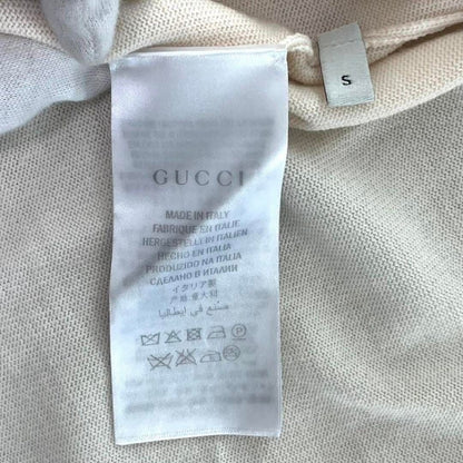 Gucci Ivory Cream Web Stripe Trimmed Buttons Wool Cardigan Sweater S