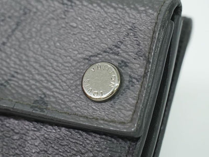 Authentic Louis Vuitton LV Discovery Monogram Eclipse Fold Wallet Black Gray
