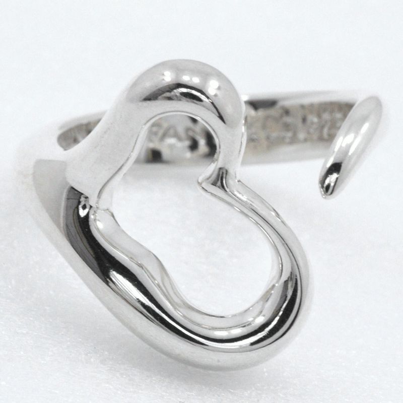Tiffany & Co Open Heart Elsa Peretti Silver 925 Size 10 Ladies 5g Ring