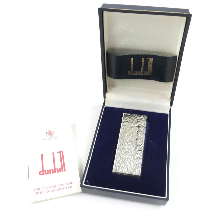 Gucci Square Roller Gas Lighter With All Over Pattern Smoking Goods Silver