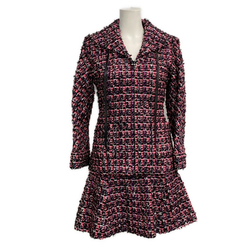 Chanel Skirt Suit Size 36 S Ladies P47135/p47023 Pink X Black X Multi Long