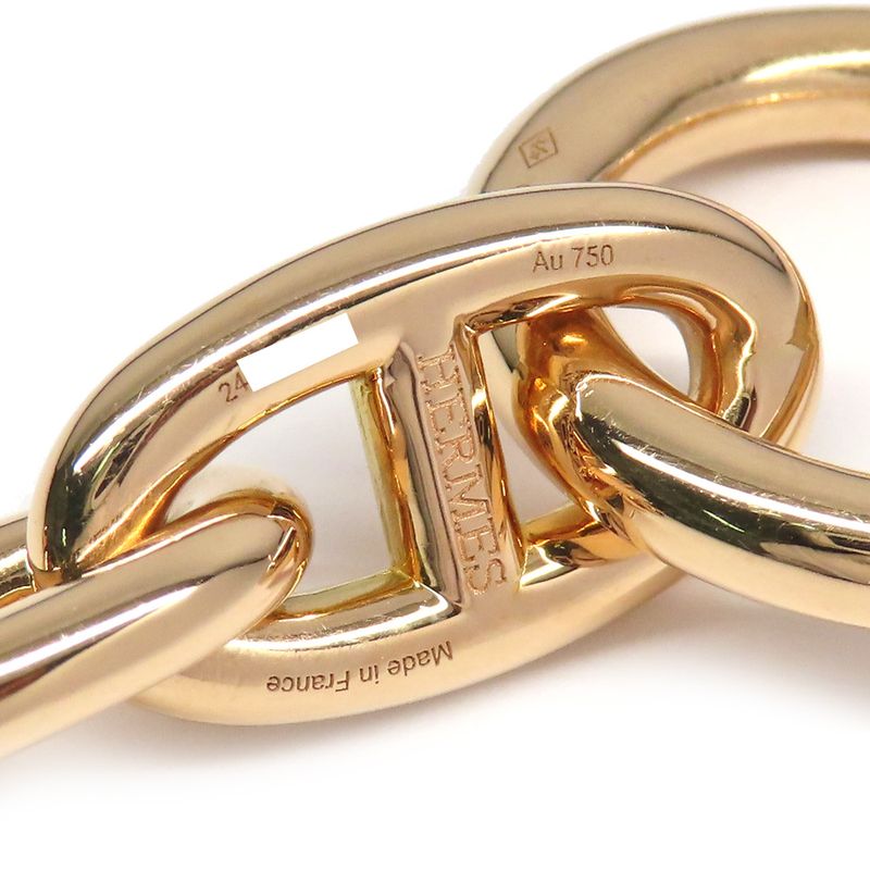 Hermes Bracelet Chaine D'ancre GM 12 Frames 750pg Pink Gold 12 Links
